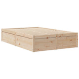 Bed with Mattress 120x200 cm Solid Wood Pine 3281937