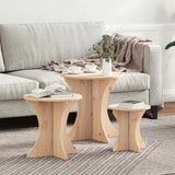 Coffee Table 3 pcs Natural 873568