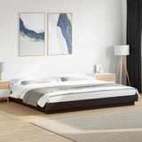 Bed Frame with LED Lights without Mattress Black 180x200cm 3281078