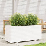 Garden Planter White 110x40x49.5 cm Solid Wood Pine 847379