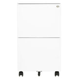 ZNTS Mobile File Cabinet White 39x45x67 cm Steel 335974