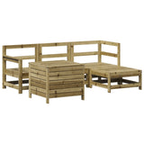 ZNTS 5 Piece Garden Sofa Set Impregnated Wood Pine 3250503