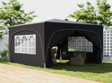 3 x 3m Pop-Up Gazebo Shelter, with Accessories - Black T3398P318693
