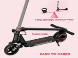 Folding Electric Scooter for Kids, with Dual Brakes, Front Suspension, LED Colourful Lights, Black T3398P349453