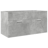 5 Piece Bathroom Furniture Set Concrete Grey Engineered Wood 3324887