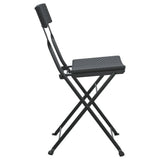 Folding Bistro Chair Set of 8 Black 3152114