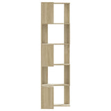 Corner Bookcase 5-Tier Sonoma Oak 50x50x179 cm Engineered Wood 852584