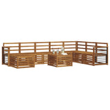 Sectional Sofa Set 9 pcs Natural Solid Acacia Wood 3375339