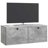 Wall-Mounted TV Cabinet 78.5 x 31 x 30 cm Concrete Grey 899228