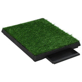 Pet Toilets 2 pcs with Tray & Faux Turf Green 63x50x7 cm WC 170767