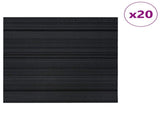 Carpet Tile Striped Light Grey 50 x 50 cm 20 pcs PP and Bitumen 42032463