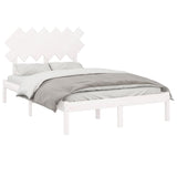 Bed Frame without Mattress White 120x190 cm Small Double Solid Wood 3104839