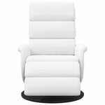 Recliner Chair White 71 x 98 x 106 cm Faux leather 42018589