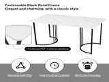 140 x 80cm Dining Table,, Kitchen Table, Metal Frame Rectangular Dining Table in WF321820AAS