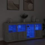 Sideboard with LED Lights Grey Sonoma 164x37x67 cm 3209056