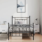Bed Frame Black Steel Single Industrial Bed Frame Rectangular 353550