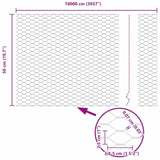 Hexagon Fence Green 0.5 x 100 m Steel 42005446