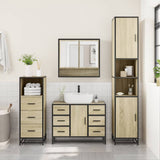 3 Piece Bathroom Furniture Set Sonoma Oak Engineered Wood 3301111