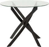 ZNTS Sheldon Round Glass Top Dining Table 400-403-067