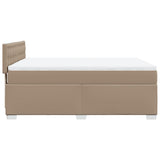 Box Spring Bed with Mattress Cappuccino 140x200 cm Faux Leather 3286127