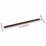 Stair Nosings 30 pcs Brown 67 x 3.5 x 3 cm Aluminium 4013480