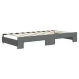 Daybed with Trundle without Mattress Dark Grey 90x190 cm Single 3197258