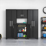 ZNTS Keter Tall Storage Cabinet Detroit Black 440917