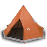 Camping Tent Tipi 4-Person Orange Waterproof 94382
