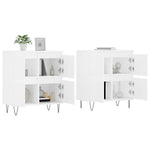 Sideboards 2 pcs White Engineered Wood 3190173