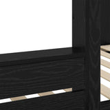 Bunk Bed for Kids Black Oak 90 x 200 cm Engineered Wood 3410412