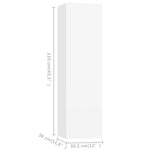 ZNTS 5 Piece TV Cabinet Set White Engineered Wood 3078697