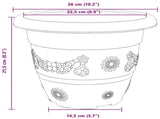Plant Pots 24 pcs Brick Red 26 x 21.5 cm Plastic 3403281