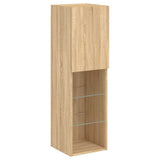 7 Piece TV Wall Cabinet Set with LED Lights Sonoma Oak 3216759