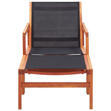 Garden Chair Natural wood colour, Black Solid eucalyptus wood 48702