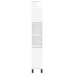 ZNTS 3 Piece Bathroom Cabinet Set High Gloss White Engineered Wood 3187799