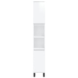 ZNTS 3 Piece Bathroom Cabinet Set High Gloss White Engineered Wood 3187799