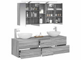Bathroom Furniture Set 4 pcs Grey Sonoma 3406740
