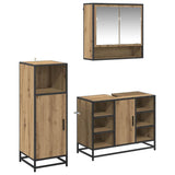 Bathroom Furniture Set 3 pcs Artisan Oak Engineered Wood 3402466