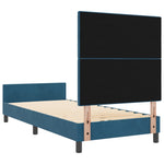 ZNTS Bed Frame in Dark Blue Velvet, 90x190 cm 3344913