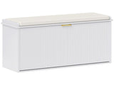 Elegant Eight Shoe Bench, with Top Seat - White T3398P344821