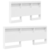 Storage Headboard with Shelf White 140 cm Engineered Wood 3335485