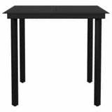 3 Piece Garden Dining Set Brown Poly Rattan Glass 3334590