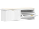 Elegant Ten Shoe Bench, with Top Seat - White T3398P343314