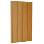 Roof Panels 36 pcs Galvanised Steel Light Wood 80x45 cm 317208