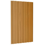 Roof Panels 36 pcs Galvanised Steel Light Wood 80x45 cm 317208