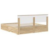 Bed Frame with Drawer Sonoma Oak 180 x 200 cm Engineered Wood 3408231