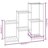 Flower Stand 83x25x80 cm Black Iron 343129