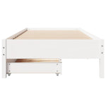 Bed Frame without Mattress White 90x190 cm Single Solid Wood Pine 3301732