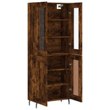 Highboard Smoked Oak 69,5x34x180 cm Engineered Wood 3198358