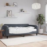 Daybed with Mattress Dark Grey 90x190 cm Velvet 3197152